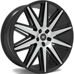 Karma Kustoms K6 22x9 +38 - Machined Black