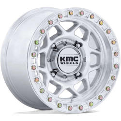 KMC KS241 Torx UTV Beadlock 15x7 +38 - Silver Machined