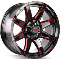 Off Road Monster M08 20x9 0 - Black Red