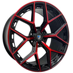 Truform IR72  22x9.5 +25 - Black Red