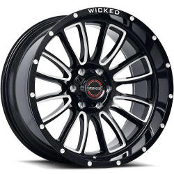 Wicked Offroad W908  20x10 -12 - Black Milled