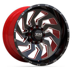 Xtreme Mudder XM-353  22x12 -44 - Black Red