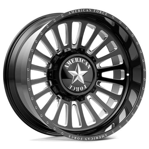 American Force Bane DC Gloss Black with Milled Spoke Windows 22x14