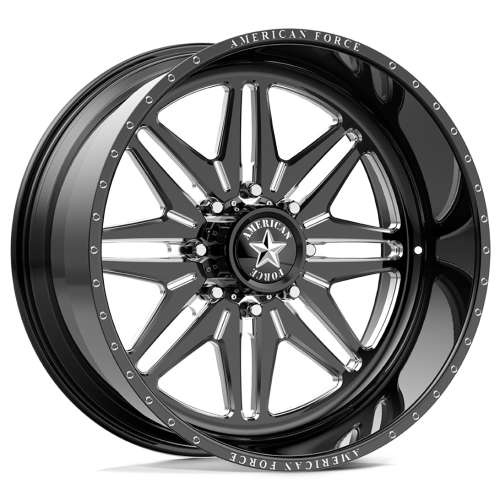 American Force Chief SS 24x14 -73 Black Milled | N07-2414-5x475-SF