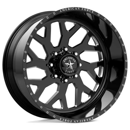 American Force Lucky SS 24x14 -73 Black Milled | G77-2414-5x475-SF