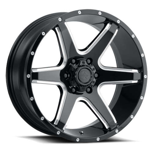American Outlaw Six Shooter Gloss Black with Milled Spoke Edges