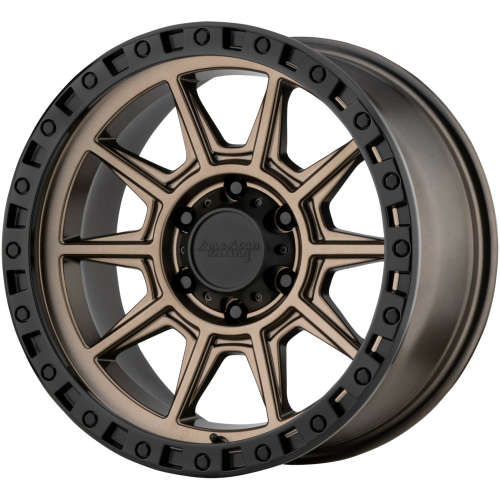 American Racing AR202 Matte Bronze with a Black Lip Ring 18x9 0mm with ...