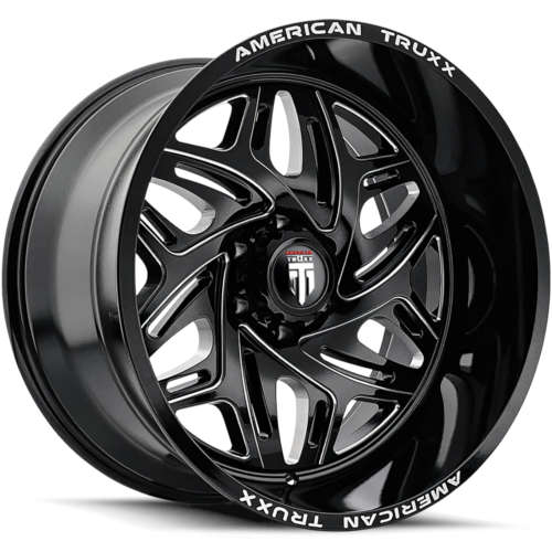 American Truxx Euphoria Gloss Black with Milled Spoke Accents 20x9 