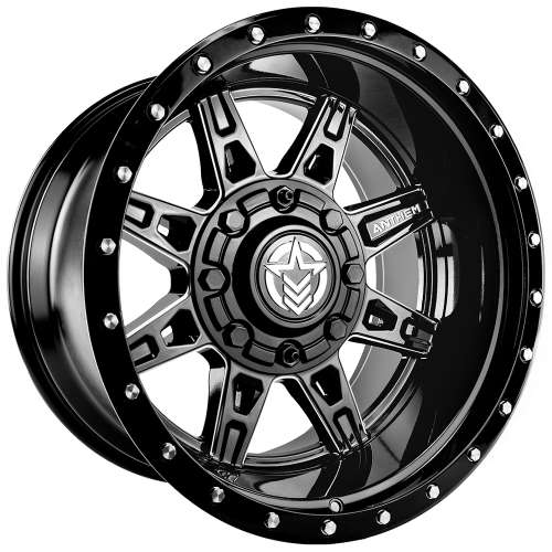 Anthem Off-Road Rogue Gloss Black with Milled Spoke Edges 20x12 -44mm