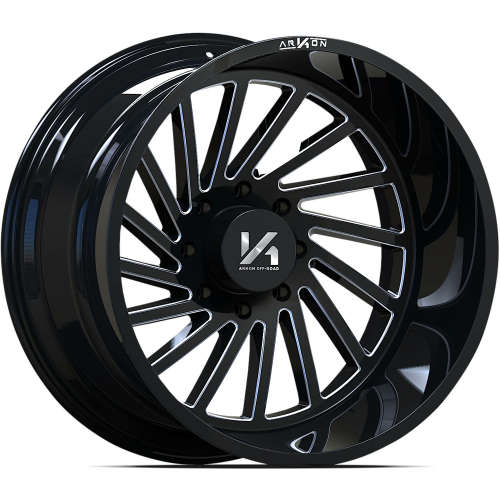 Arkon Off Road Caesar Gloss Black With Milled Spoke Edges x10 25mm With Mastercraft Stratus Ap 275 65r 34 1x10 8r K C