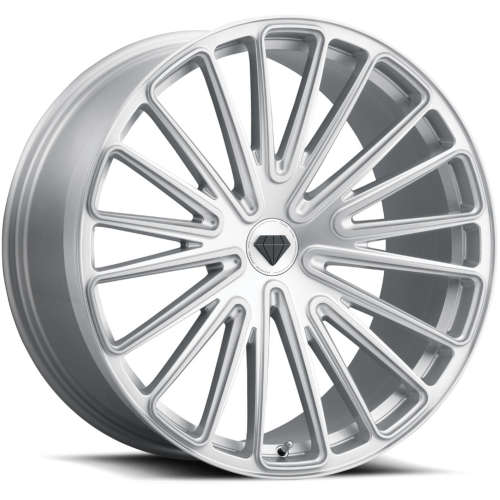 Blaque Diamond BD-715 Silver with Brushed Spoke Faces 24x10