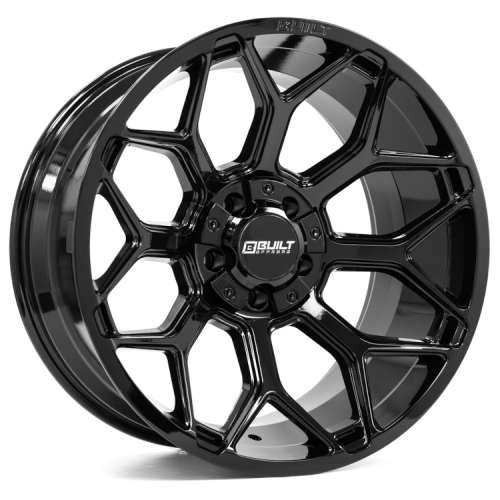 Built Offroad BTO-4 Gloss Black 20x9 0mm with Yokohama Advan Sport