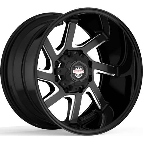 Centerline Eliminator Gloss Black with Milled Spoke Edges 20x9 0mm with