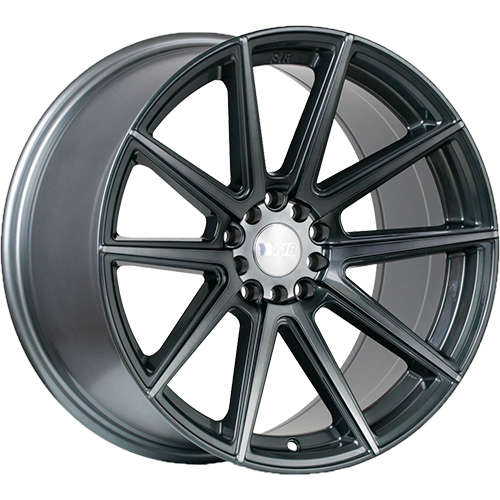 F1R F27 Gunmetal with a Machined Faces and Outer Lip 18x8.5 +40mm