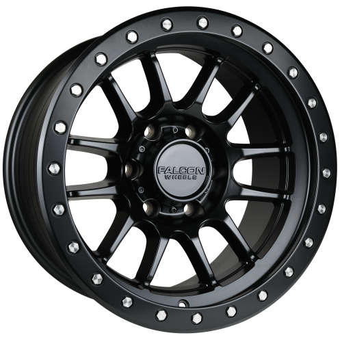 Falcon Off-Road T7 Matte Black with a Simulated Beadlock Ring 17x9