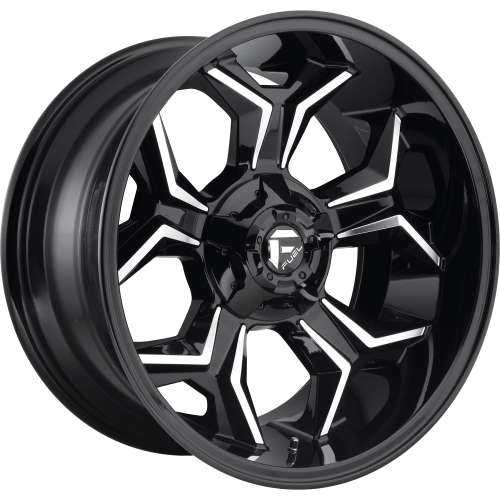 Fuel Avenger Gloss BLack with Milled Spoke Accents 20x10 18mm with Federal Couragia MT 37X12