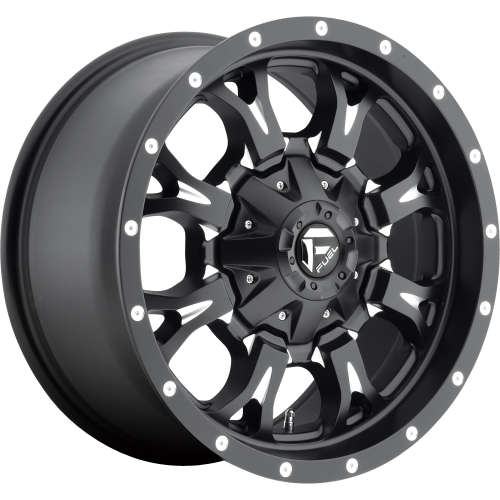 Fuel Krank Black with Machined Accents 18x9 +20mm with Nitto Ridge