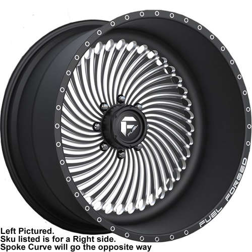 Fuel FF01 22x14 76 Black Milled DE0122401845R Custom Offsets