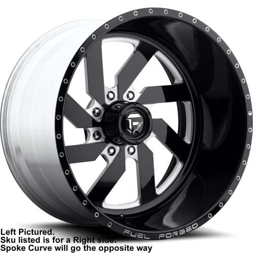 Fuel FF03 24x14 76 Black Milled DE0324401745R Custom Offsets