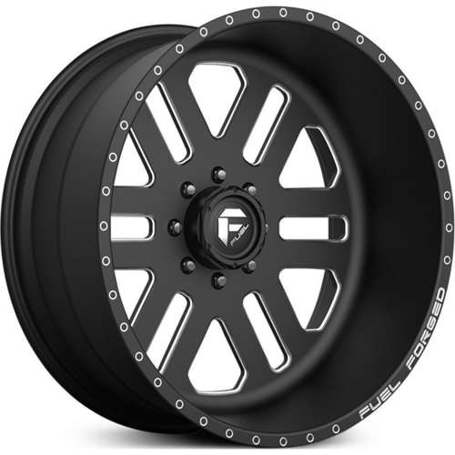 Fuel FF08 22x12 51 Black Milled DE0822208345 Custom Offsets