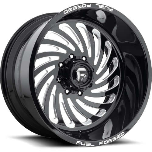 Fuel FF28 24x14 76 Black Milled DE282440745R Custom Offsets