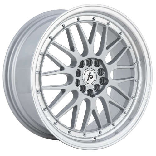 Impact Racing 505 Silver with a Machined Lip 18x8 +38mm with