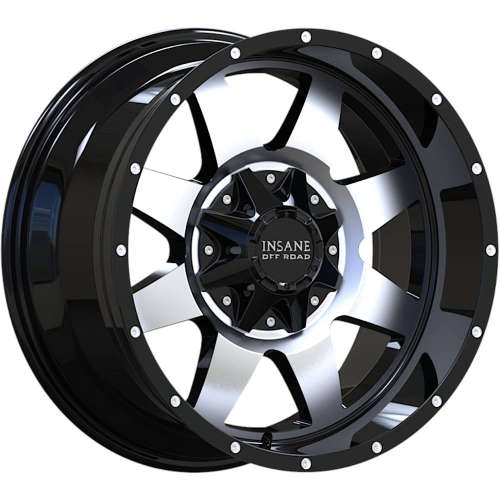 Insane Custom Rims Insane Offroad IO-04 20x12 -44 Machined Black | IO04-2012N0LGBMF ...