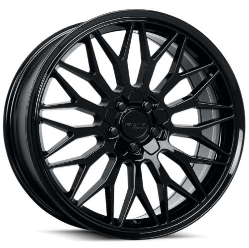 Katana KR05 Gloss Black 17x7.5 +40mm with Continental