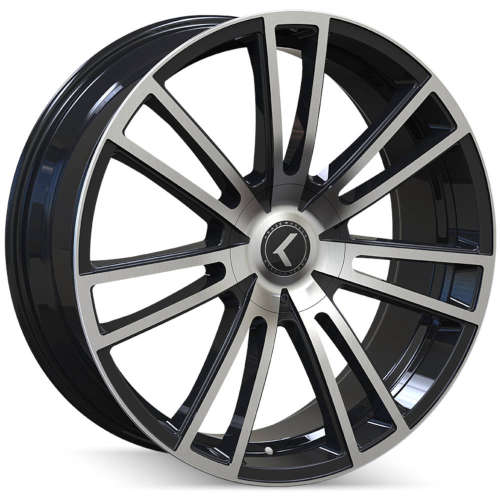 Kraze Spectra Gloss Black with Machined Spoke Face 22x8.5 +38mm