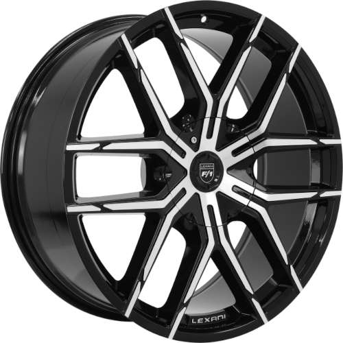 Lexani Vertigo 20x9 35 Machined Black 688-2090-25-35MB