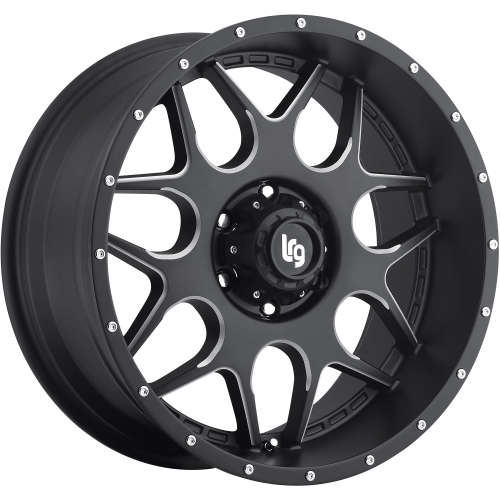 LRG 104 Black with Milled Spoke Windows 20x9 0mm with Mastercraft ...