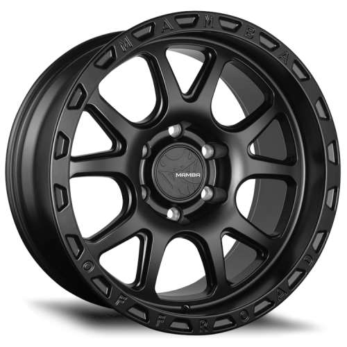 Mamba M27X Matte Black 18x9 -12mm with Yokohama ADVAN Sport AS