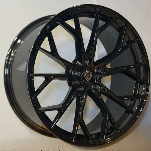 Marquee Luxury M1010 Gloss Black 20x8.5 +35mm with Nitto NT555 G2