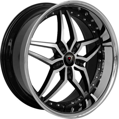 Marquee Luxury M5331A Gloss Black with Machined Spoke Faces