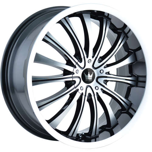 Mazzi Hype Black with Machined Spoke Faces and Outer Lip Flange