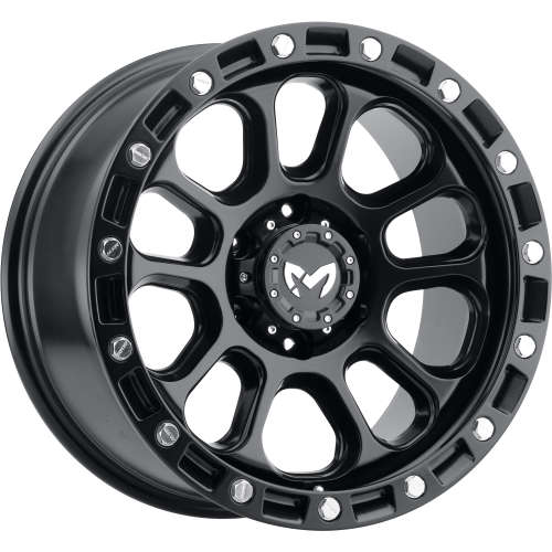 MKW Offroad M204 Satin Black with a Simulated Beadlock 18x9 +1mm 