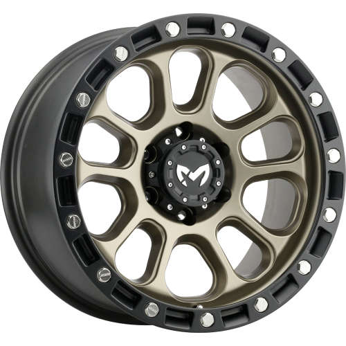 MKW Offroad M204 Matte Bronze with a Black Simulated Beadlock 18x9 