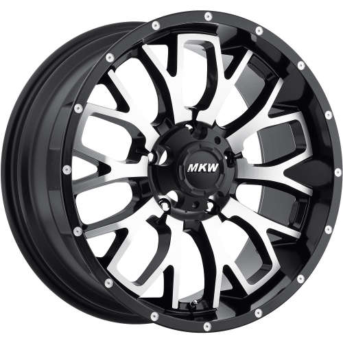 MKW Offroad M95 Satin Black with Machined Spoke Faces 20x9 +10mm 