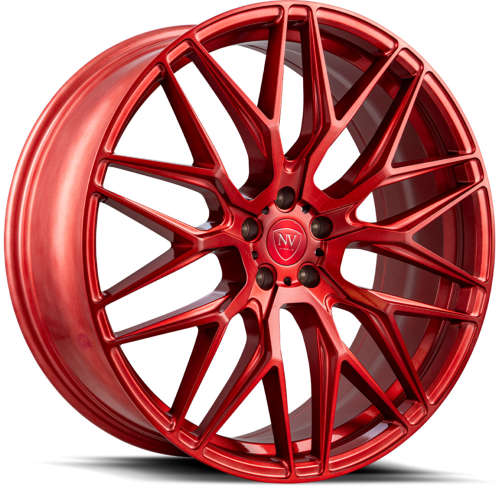 NV Wheels NV1 Brushed Red 20x8.5 +35mm with Toyo Tires Proxes ST