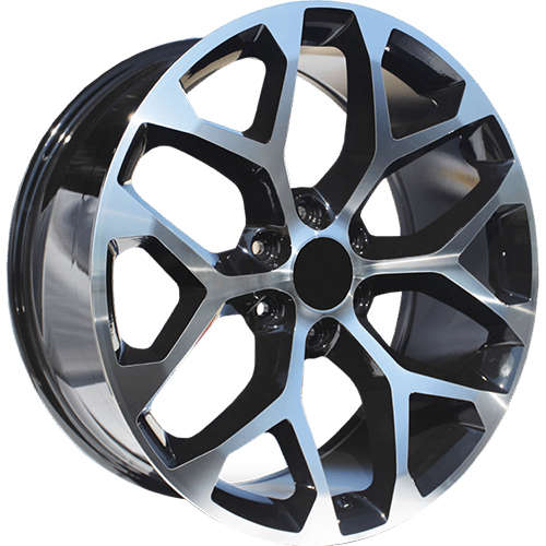 Chevy Snowflake Rim Size OE Replica Wheels Chevrolet Snowflake 20x9 24 Machined Gloss Black ...