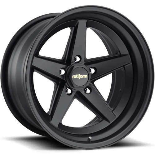 Rotiform Forged 917 Matte Black with a Step Lip and a Matte Black