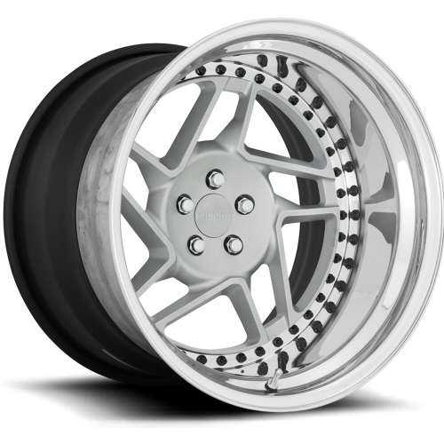 Rotiform Forged CHD Matte Silver with a Polished Step Lip