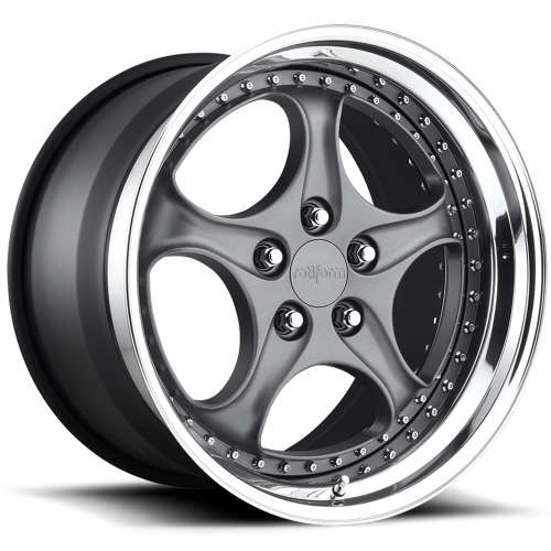 Rotiform Forged KLU Matte Anthracite with a Polished Step Lip and