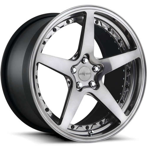 Rotiform Forged WGR Candy Black with a Step Lip and Matte Black