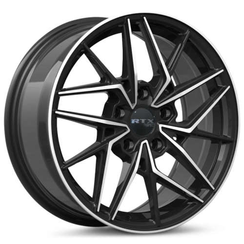 RTX R-Spec RS11 Gloss Black with Machined Spoke Faces 18x8 +42mm