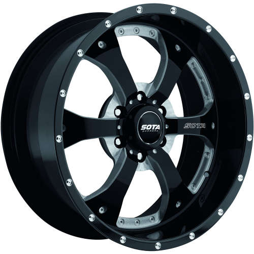 Novakane Rims Sota Novakane Death Metal Black with Milled Spoke Windows 20x10 -19mm ...