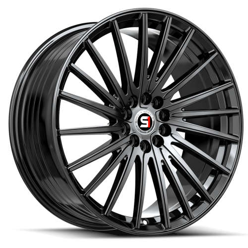 Spec-1 SP-68 Gloss Black 18x8 +38mm with Bridgestone Driveguard 