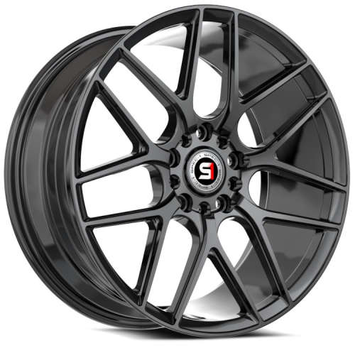 Spec-1 SP-78 Gloss Black 18x8 +35mm with Bridgestone Potenza S001 