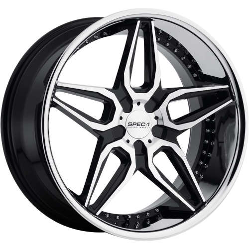 Spec-1 SSL-301 22x10.5 20 Machined Black | A0076-22105BL+20GBM