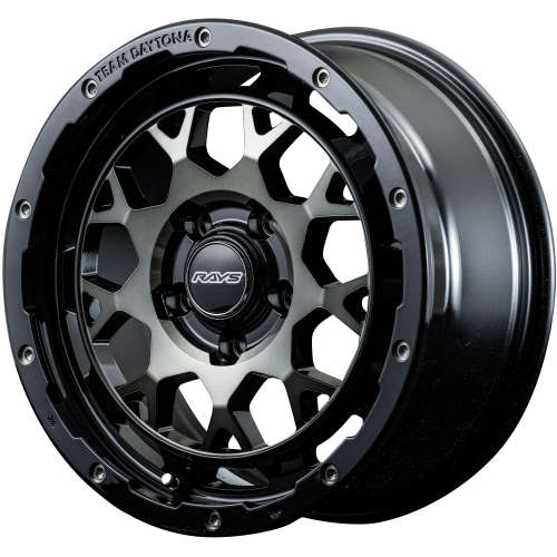 Team Daytona M9 Black with Machined Spoke Faces and a Clear Smoke